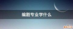 编剧专业学什么