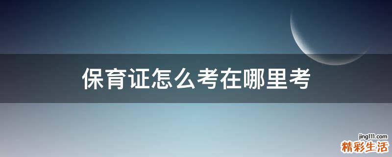 保育证怎么考在哪里考