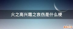 火之高兴霜之哀伤是什么梗