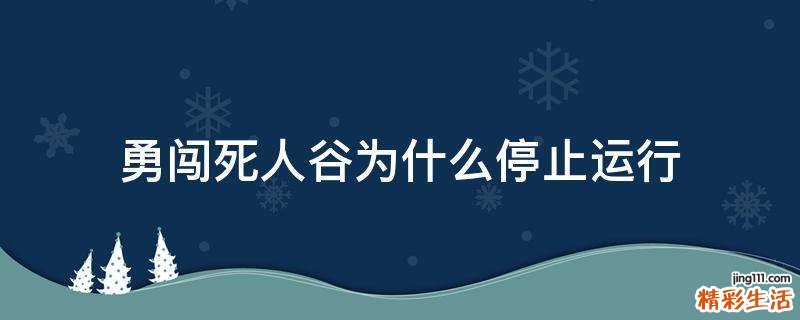 勇闯死人谷为什么停止运行