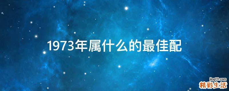 1973年属什么的最佳配