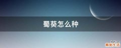 蜀葵怎么种