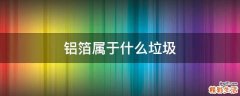 铝箔属于什么垃圾
