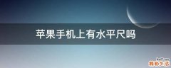 苹果手机上有水平尺吗