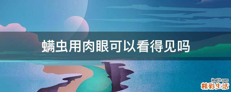 螨虫用肉眼可以看得见吗
