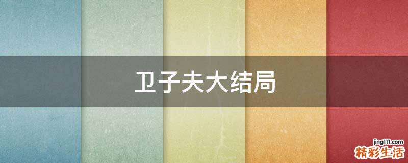 卫子夫大结局