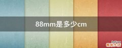 88mm是多少cm