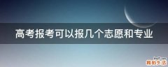 高考报考可以报几个志愿和专业