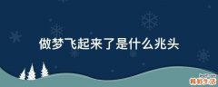 做梦飞起来了是什么兆头