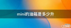 mini的油箱是多少升