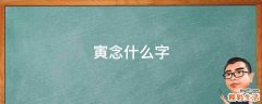 寅念什么字