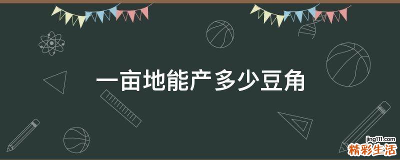 一亩地能产多少豆角