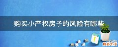 购买小产权房子的风险有哪些
