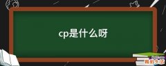 cp是什么呀