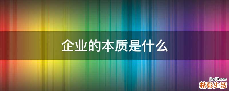 企业的本质是什么