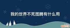 我的世界不死图腾有什么用