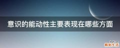 意识的能动性主要表现在哪些方面