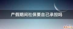 产假期间社保要自己承担吗