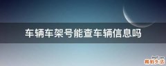 车辆车架号能查车辆信息吗
