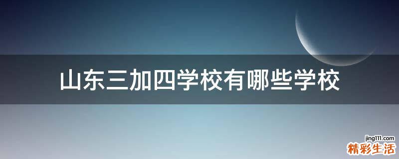 山东三加四学校有哪些学校