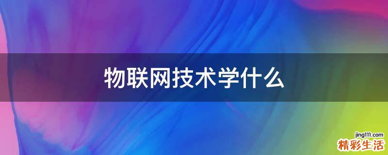 物联网技术学什么