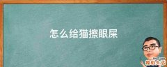 怎么给猫擦眼屎