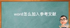 word怎么加入参考文献