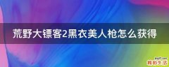 荒野大镖客2黑衣美人枪怎么获得