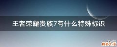 王者荣耀贵族7有什么特殊标识