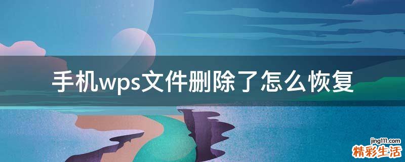 手机wps文件删除了怎么恢复