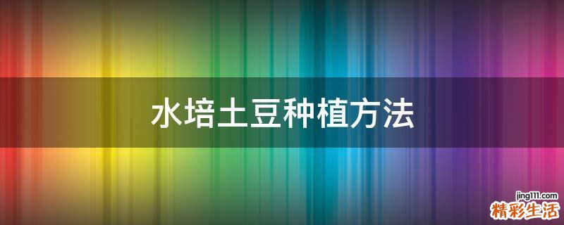 水培土豆种植方法