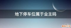 地下停车位属于业主吗
