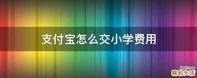 支付宝怎么交小学费用