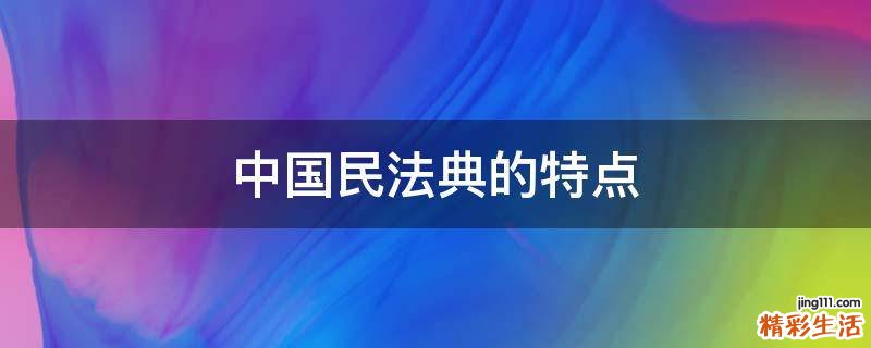 中国民法典的特点