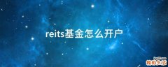 reits基金怎么开户