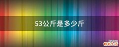 53公斤是多少斤