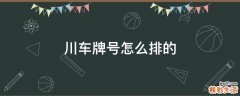 川车牌号怎么排的