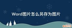 Word图片怎么另存为图片