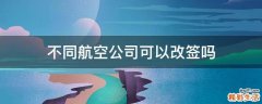 不同航空公司可以改签吗