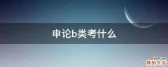申论b类考什么