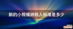 新的小规模纳税人标准是多少