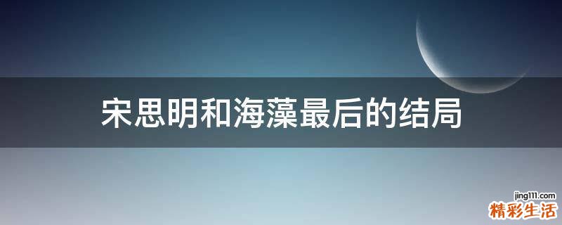 宋思明和海藻最后的结局