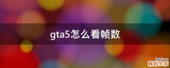 gta5怎么看帧数