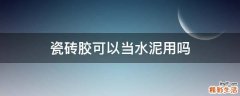 瓷砖胶可以当水泥用吗