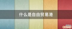 什么是自由贸易港
