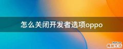 怎么关闭开发者选项oppo