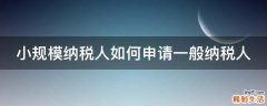 小规模纳税人如何申请一般纳税人