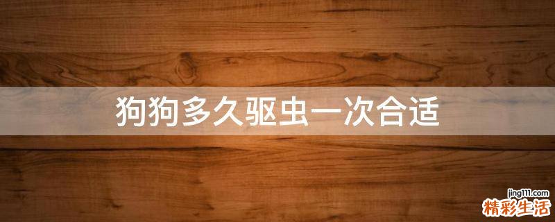 狗狗多久驱虫一次合适