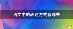 语文中的表达方式有哪些