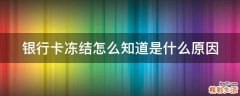 银行卡冻结怎么知道是什么原因
